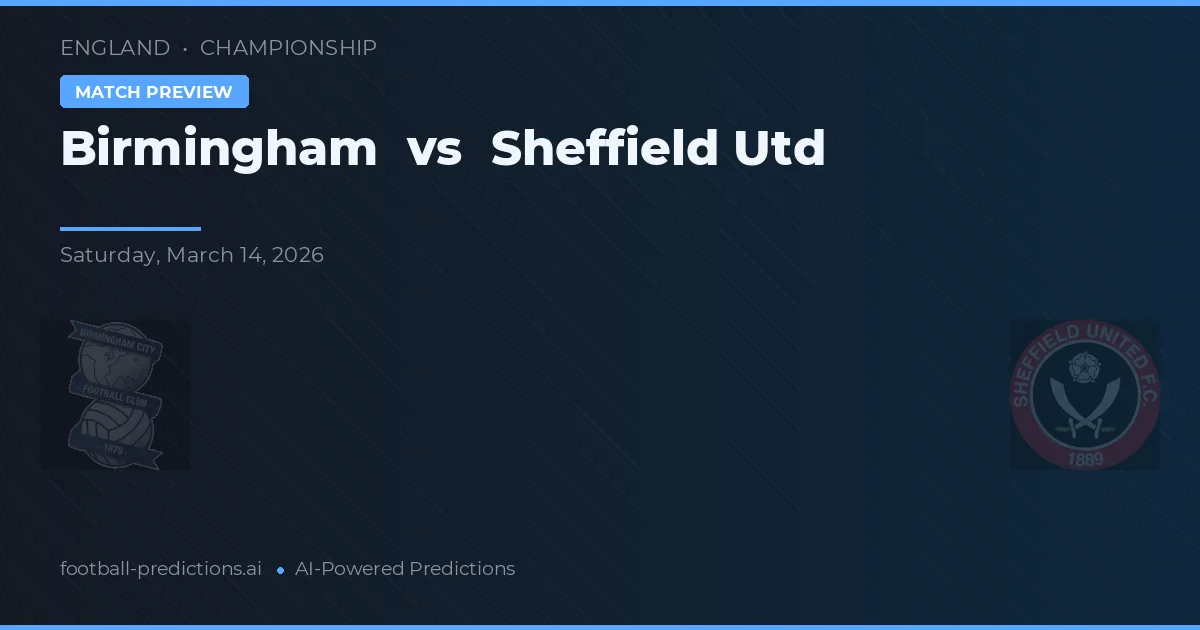 Birmingham vs Sheffield Utd — typy i zapowiedź meczu