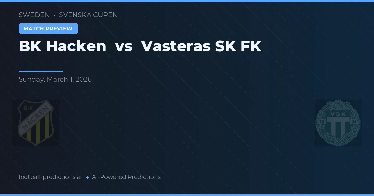 Häcken vs Västerås SK FK — typy i zapowiedź meczu