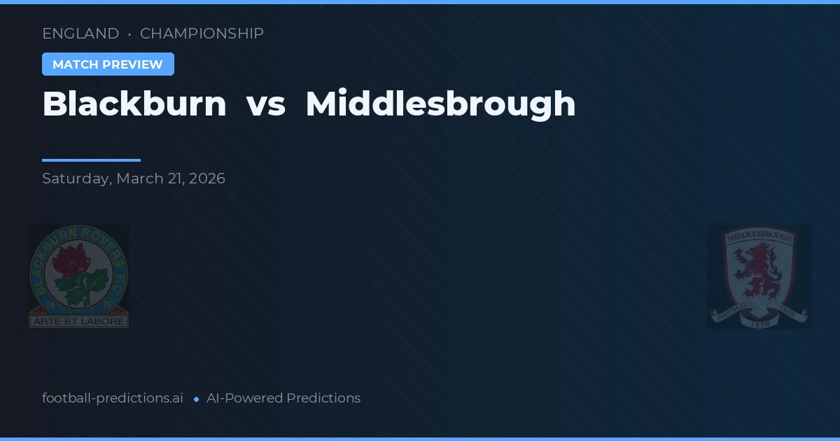 Blackburn vs Middlesbrough — typy i zapowiedź meczu