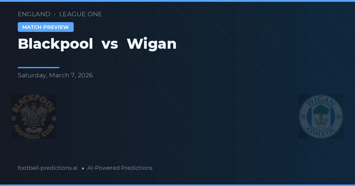 Blackpool vs Wigan — typy i zapowiedź meczu