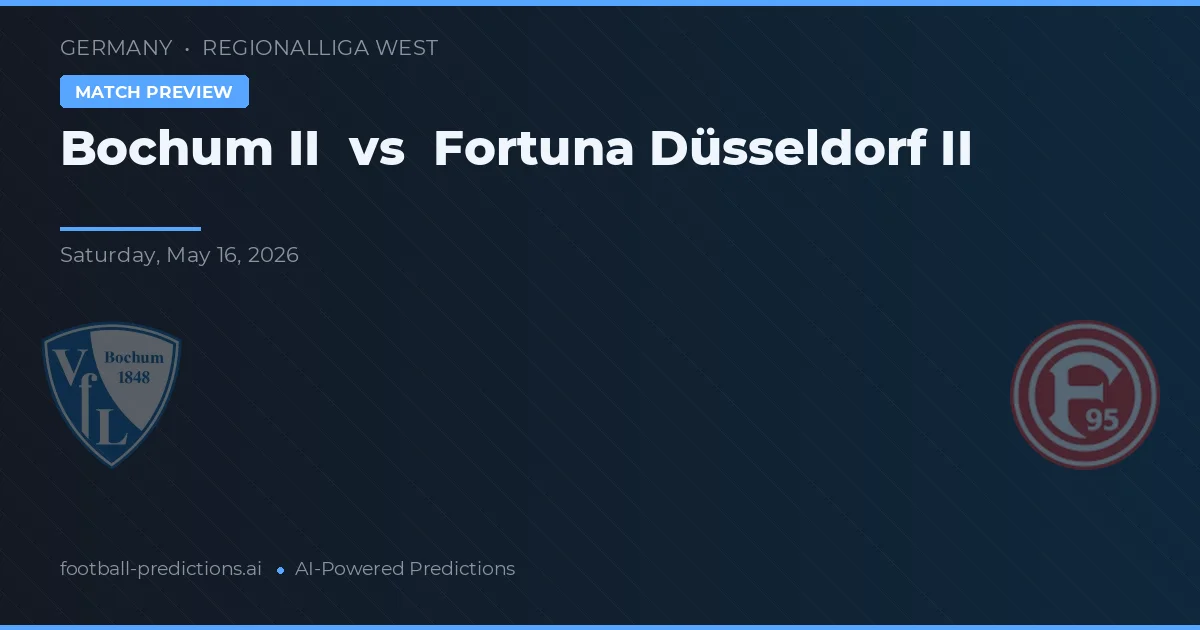 VfL Bochum II vs Fortuna Düsseldorf II — typy i zapowiedź meczu