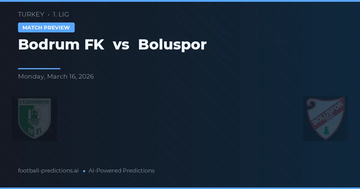 Bodrum FK vs Boluspor — typy i zapowiedź meczu