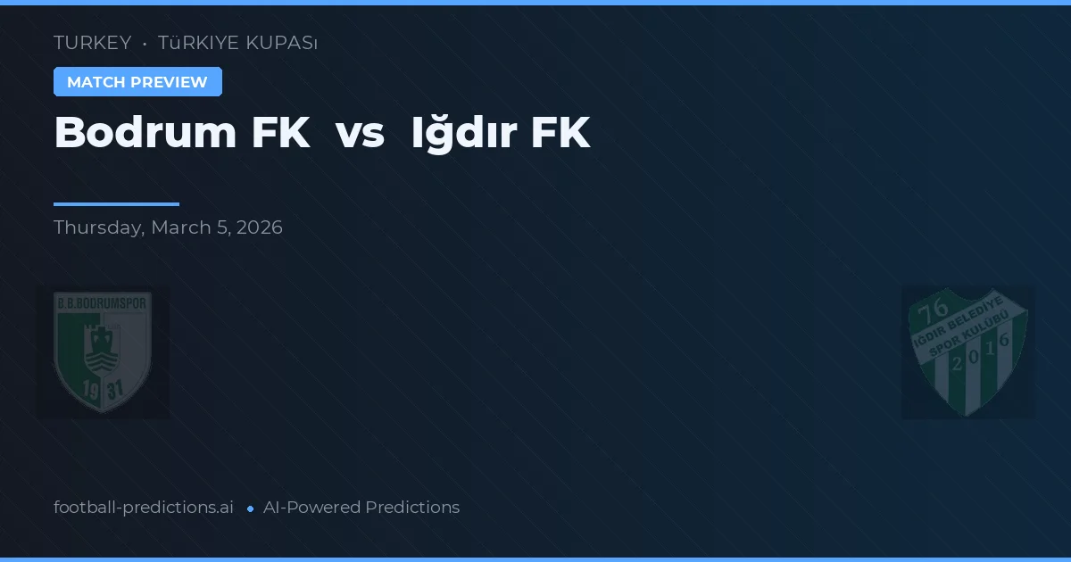 Bodrum FK vs Iğdır Belediyespor — typy i zapowiedź meczu