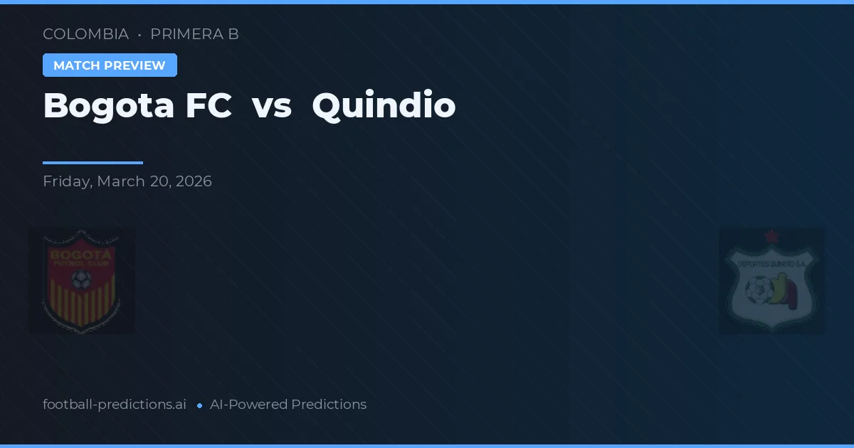 FC Bogota vs Quindío — typy i zapowiedź meczu