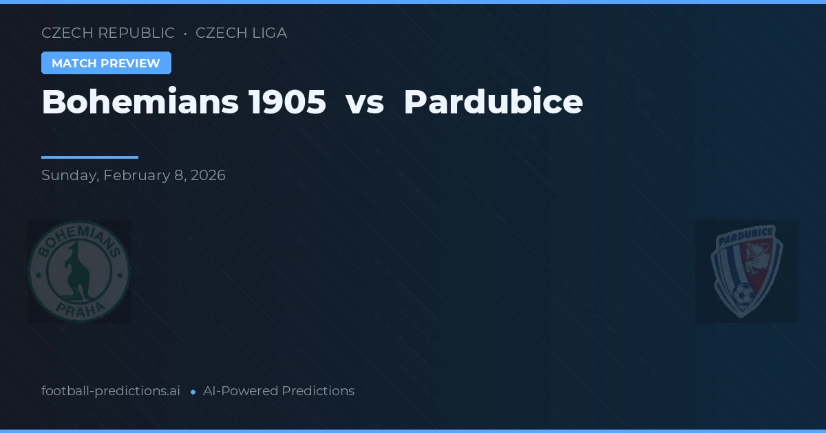 Bohemians 1905 vs Pardubice — typy i zapowiedź meczu