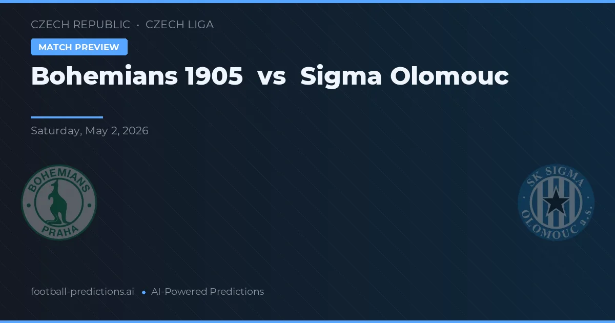 Bohemians 1905 vs Sigma Olomouc — typy i zapowiedź meczu
