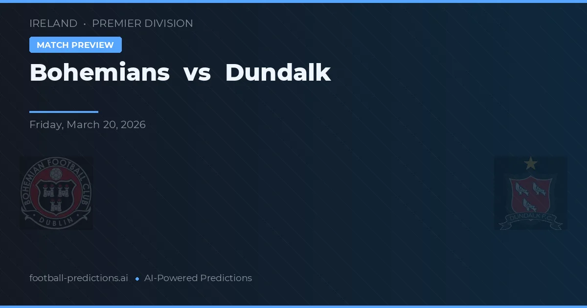 Bohemians vs Dundalk — typy i zapowiedź meczu