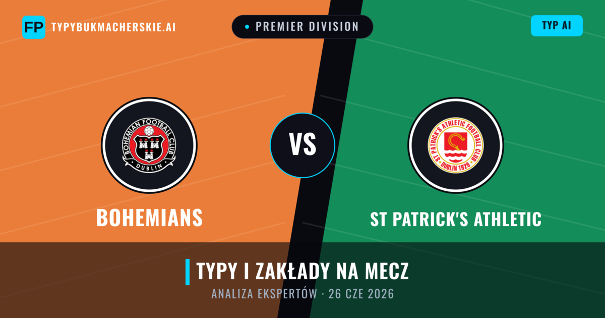Bohemians vs St Patrick's Athletic — typy i zapowiedź meczu