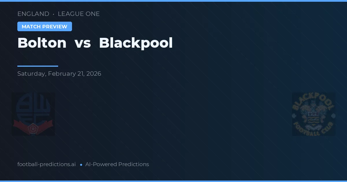 Bolton vs Blackpool — typy i zapowiedź meczu