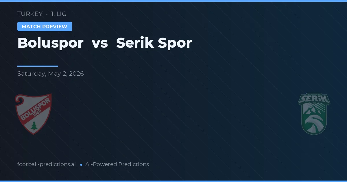 Boluspor vs Serik Spor — typy i zapowiedź meczu