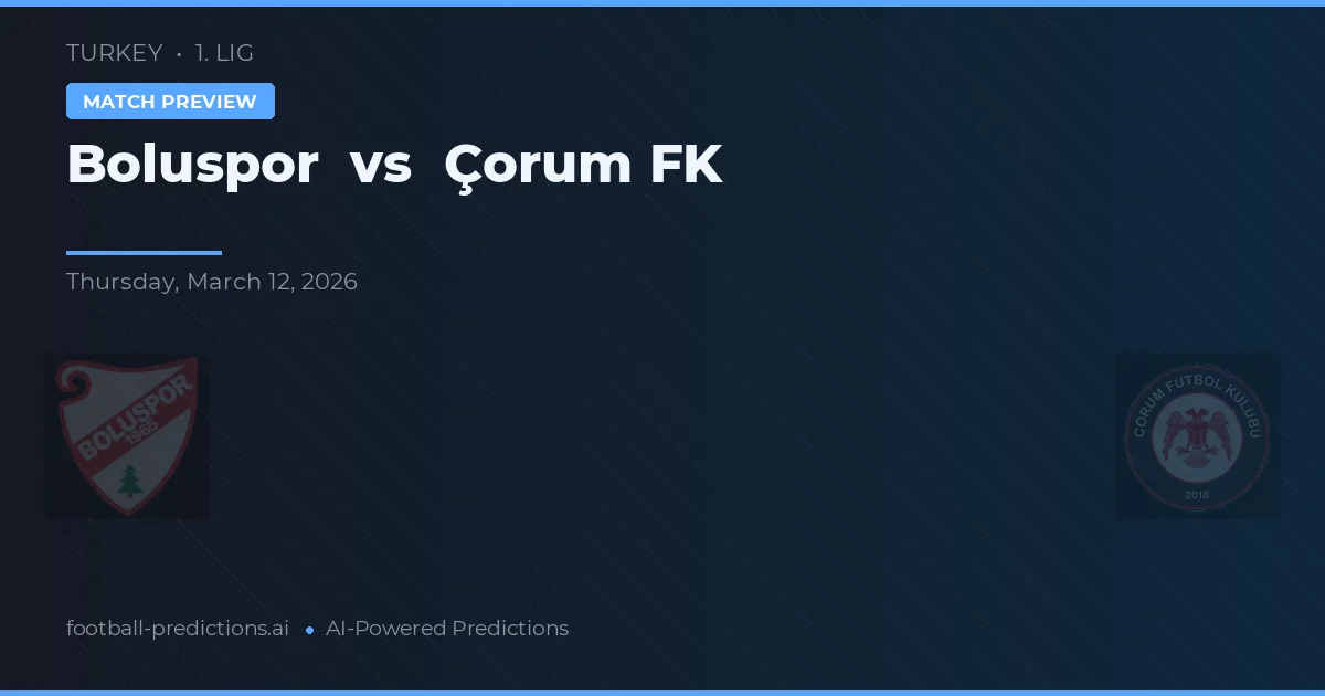 Boluspor vs Çorum FK — typy i zapowiedź meczu