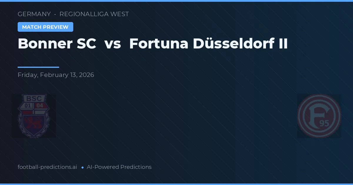 Bonner SC vs Fortuna Düsseldorf II — typy i zapowiedź meczu