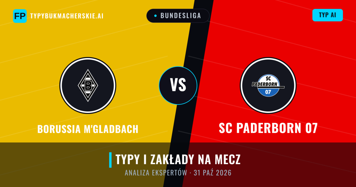 Borussia M'Gladbach vs SC Paderborn 07 — typy i zapowiedź meczu