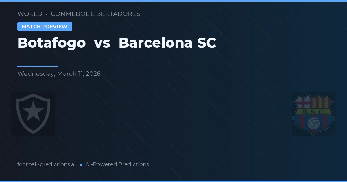 Botafogo vs Barcelona SC — typy i zapowiedź meczu