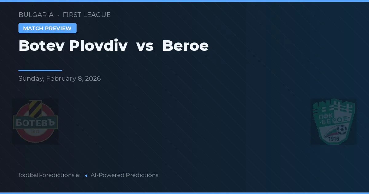 Botev Płowdiw vs Beroe — typy i zapowiedź meczu