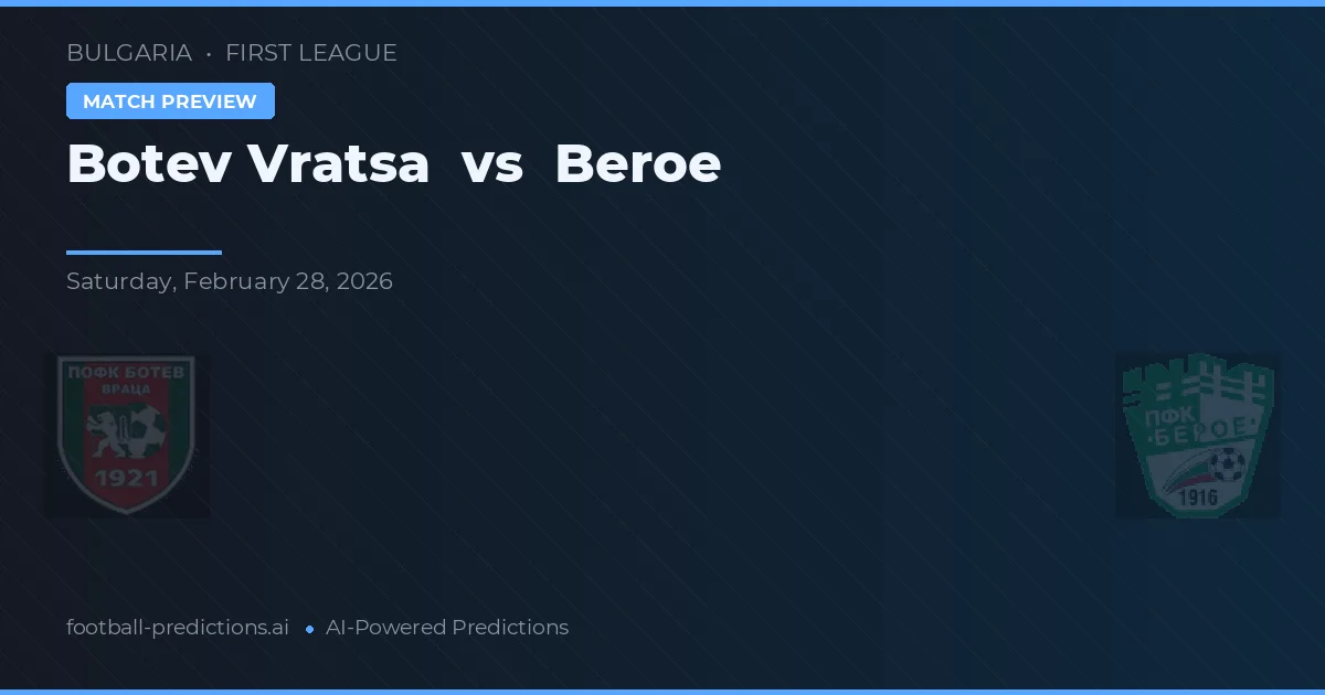 Botev Wratza vs Beroe — typy i zapowiedź meczu