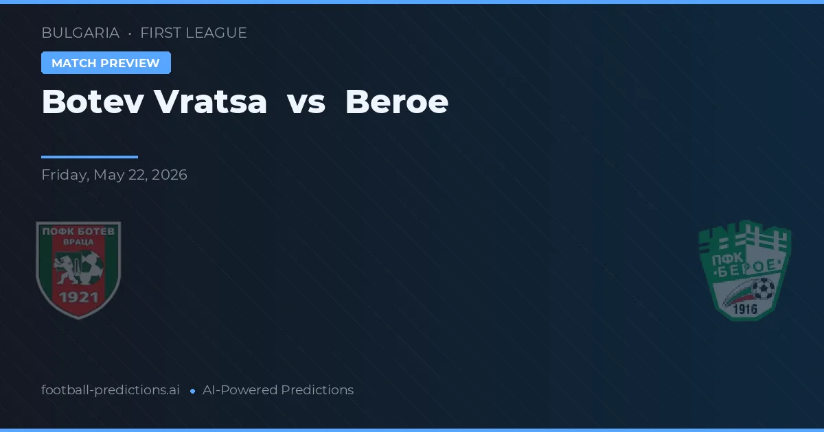 Botev Wratza vs Beroe — typy i zapowiedź meczu