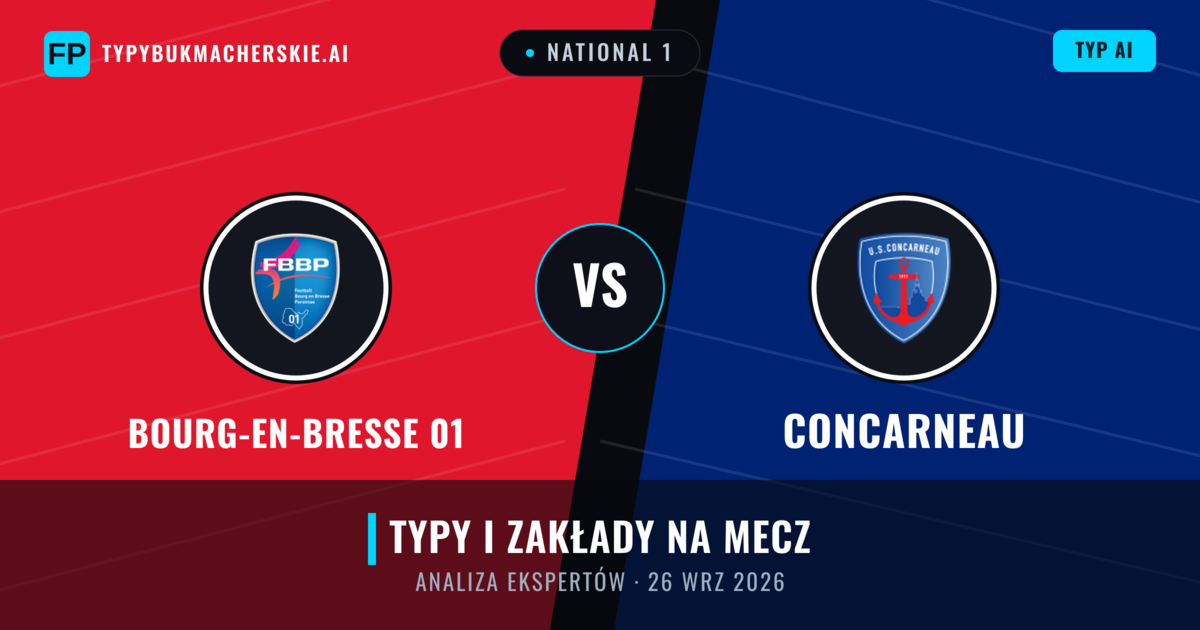 Bourg-en-Bresse 01 vs Concarneau — typy i zapowiedź meczu