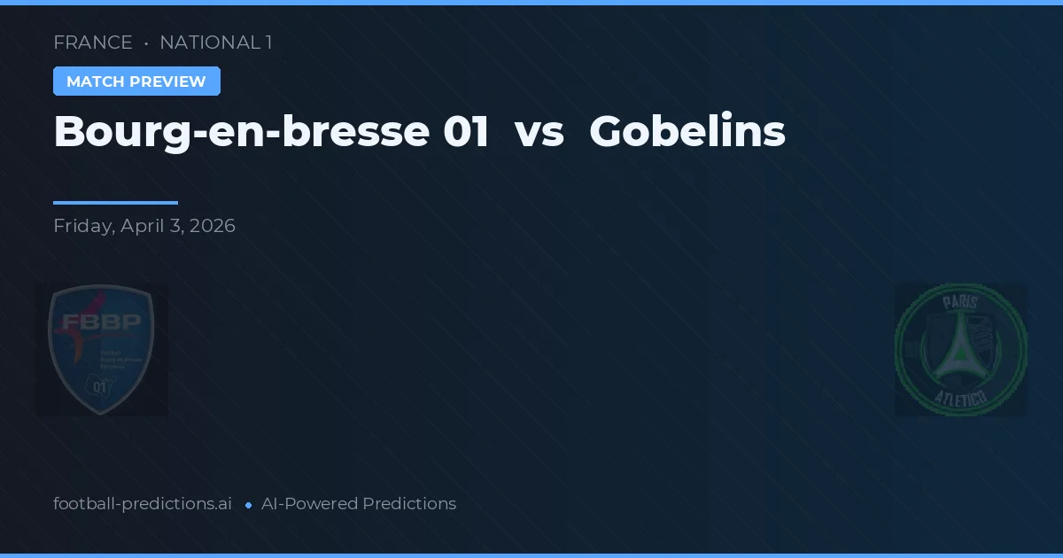 Bourg-en-Bresse 01 vs Gobelins — typy i zapowiedź meczu
