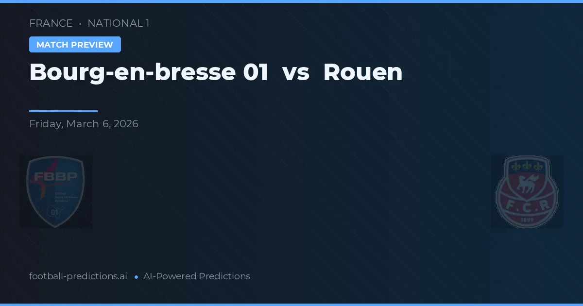 Bourg-en-Bresse 01 vs Rouen — typy i zapowiedź meczu