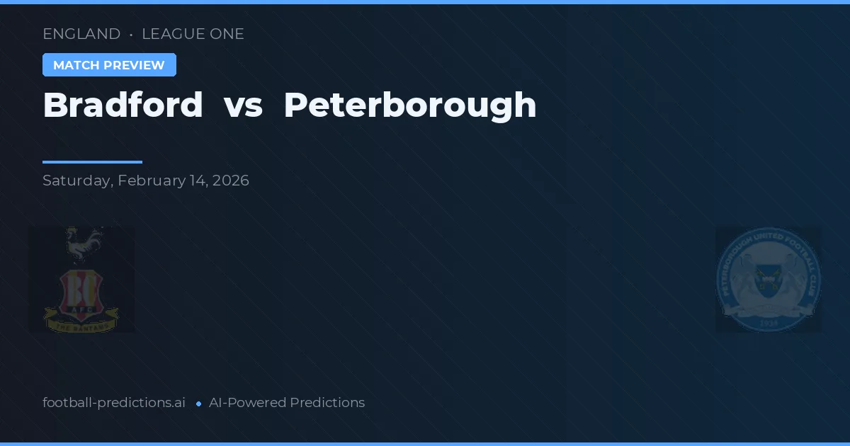 Bradford vs Peterborough — typy i zapowiedź meczu