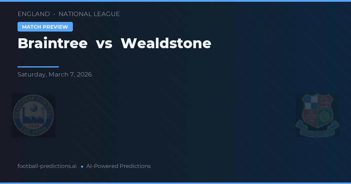 Braintree vs Waldstone — typy i zapowiedź meczu