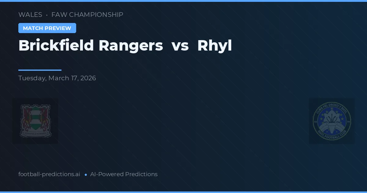 Brickfield Rangers vs Rhyl — typy i zapowiedź meczu
