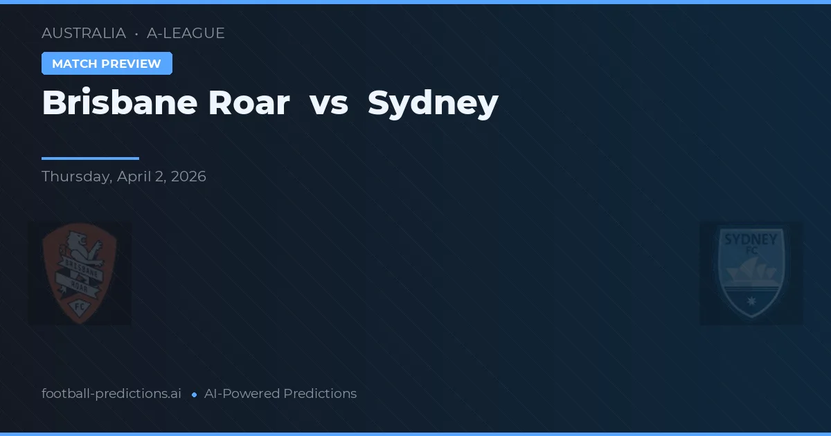 Brisbane Roar vs Sydney — typy i zapowiedź meczu
