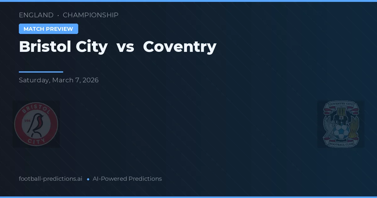 Bristol City vs Coventry — typy i zapowiedź meczu