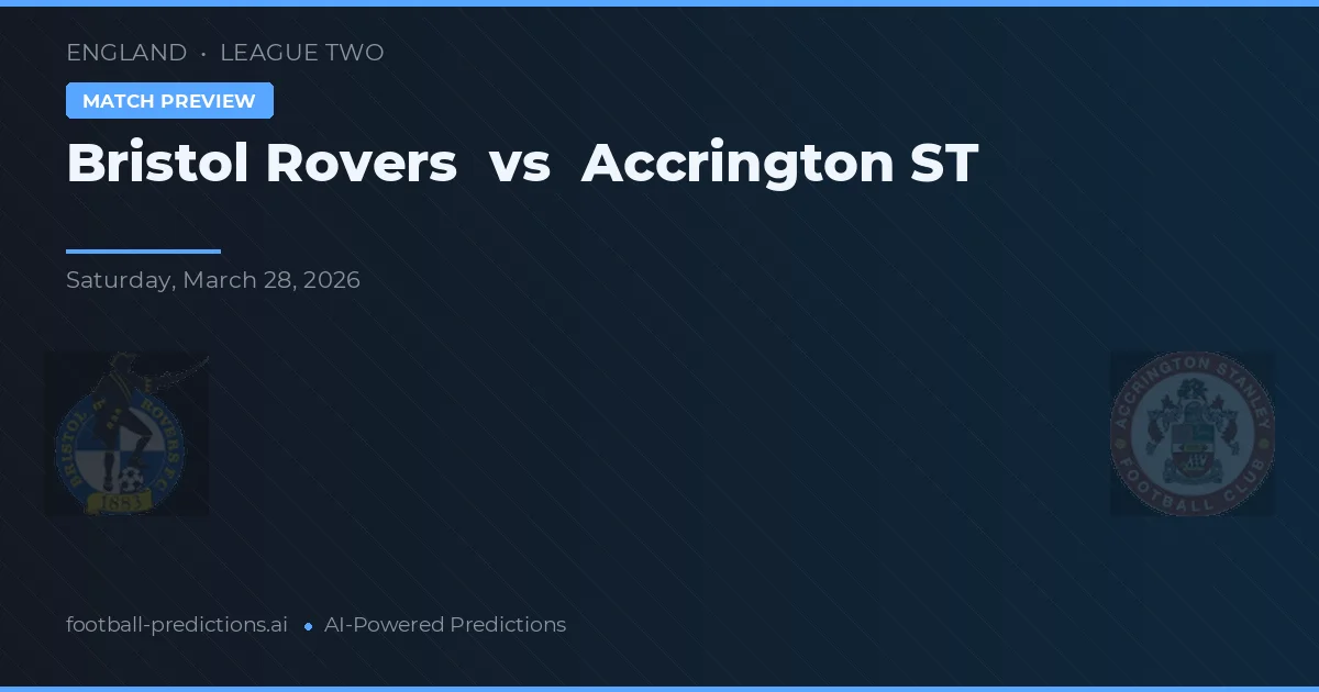Bristol Rovers vs Accrington ST — typy i zapowiedź meczu