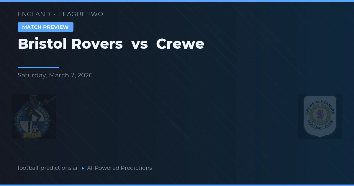 Bristol Rovers vs Crewe — typy i zapowiedź meczu