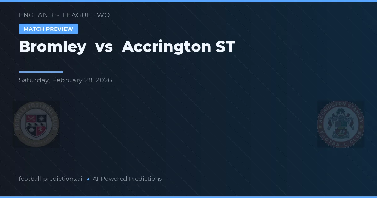 Bromley vs Accrington ST — typy i zapowiedź meczu
