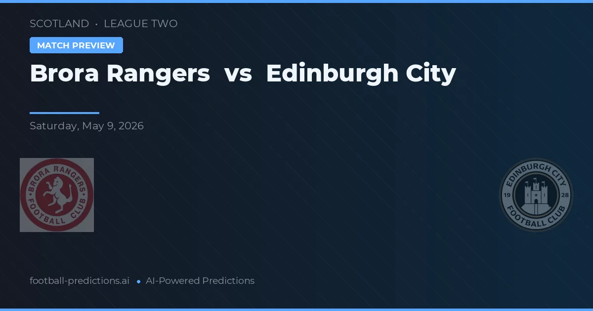 Brora Rangers vs Edinburgh City — typy i zapowiedź meczu