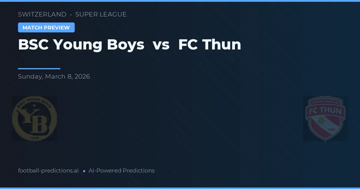 BSC Young Boys vs FC Thun — typy i zapowiedź meczu