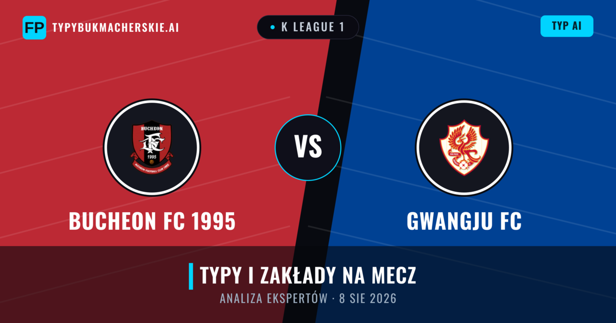 Bucheon FC 1995 vs Gwangju FC — typy i zapowiedź meczu