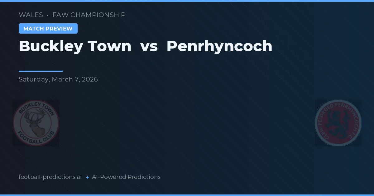 Buckley Town vs Penrhyncoch — typy i zapowiedź meczu