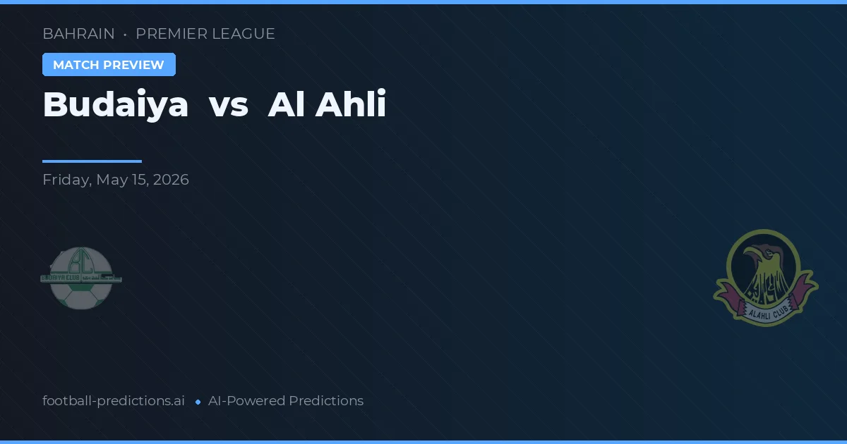 Budaiya vs Al Ahli — typy i zapowiedź meczu