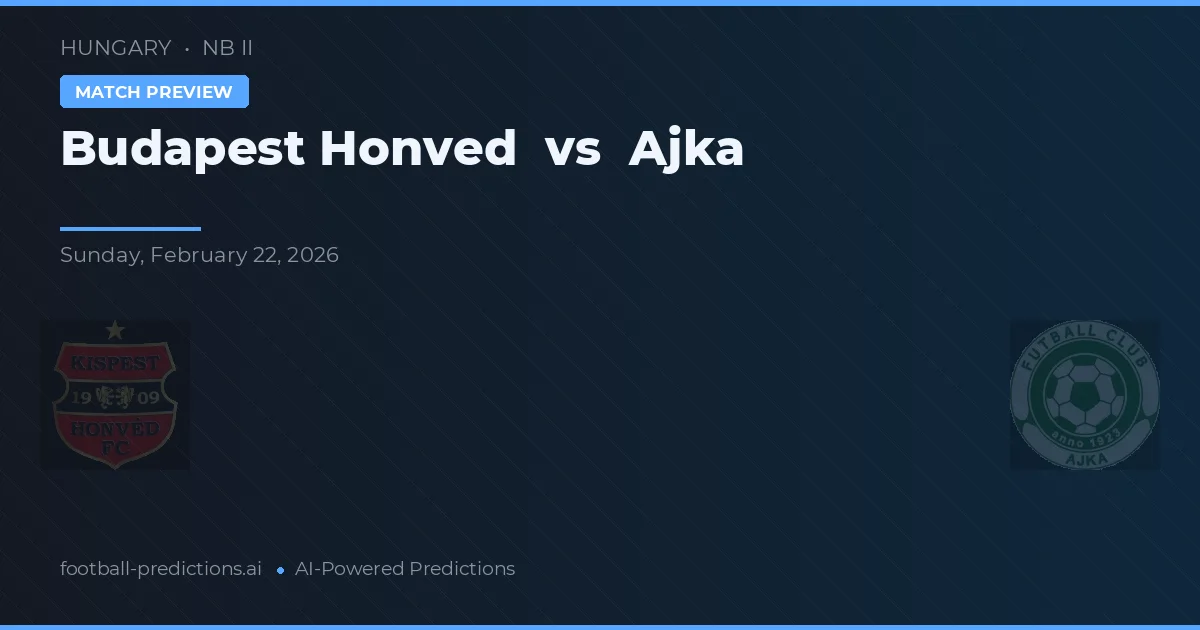 Budapest Honvéd vs Ajka — typy i zapowiedź meczu