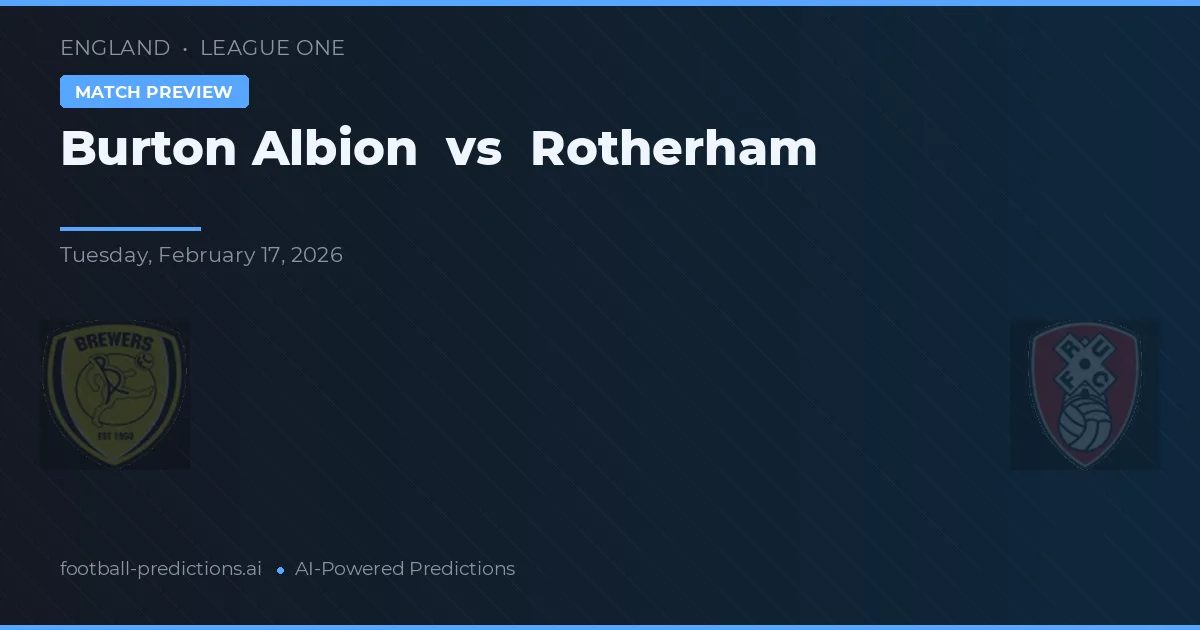 Burton Albion vs Rotherham — typy i zapowiedź meczu