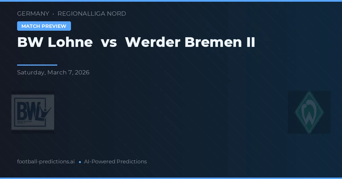 BW Lohne vs Werder Brema II — typy i zapowiedź meczu