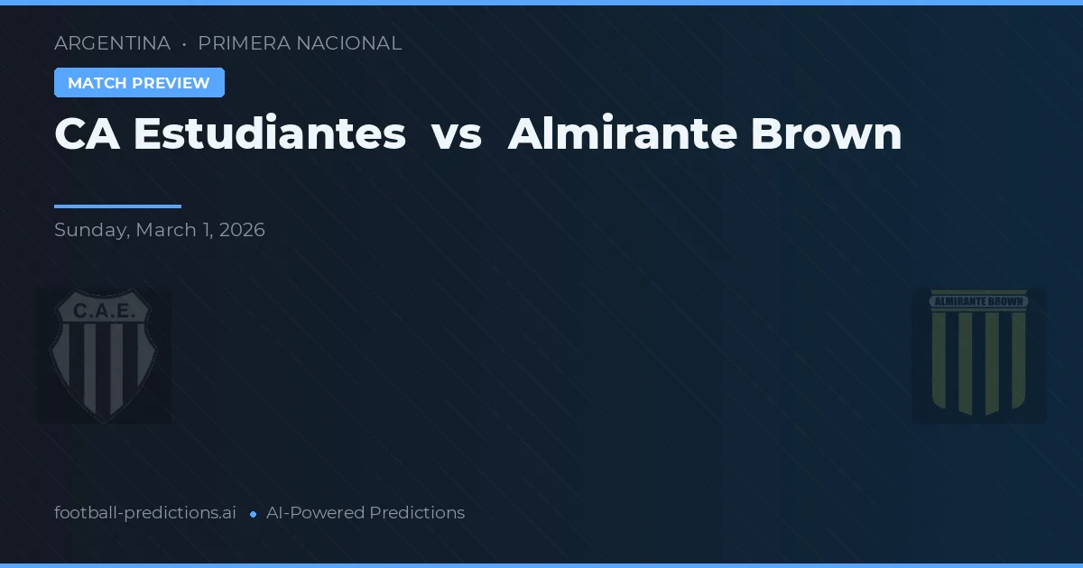 Estudiantes vs Almirante Brown — typy i zapowiedź meczu