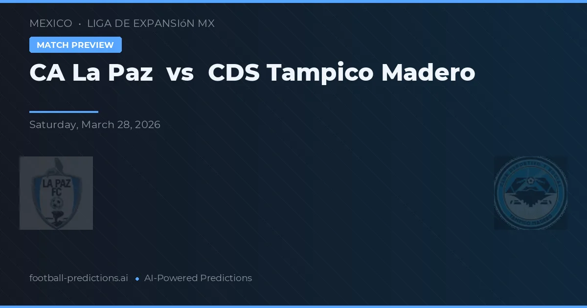 CA La Paz vs CDS Tampico Madero — typy i zapowiedź meczu