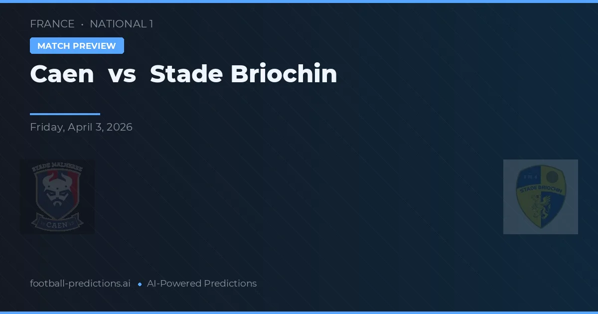 Caen vs Stade Briochin — typy i zapowiedź meczu