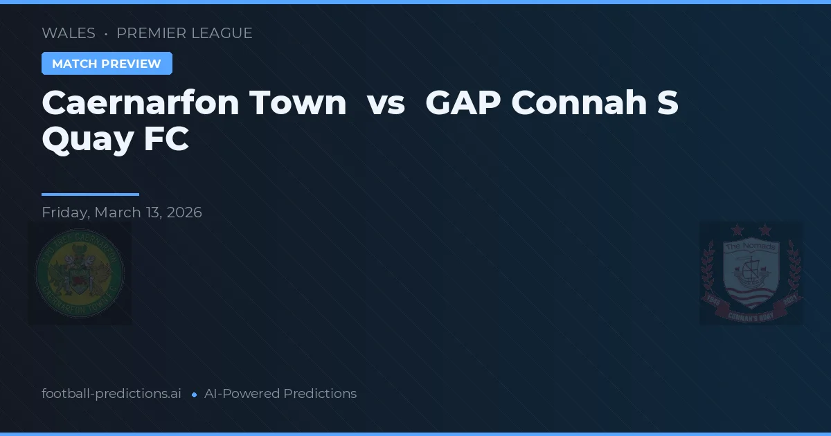 Caernarfon Town vs GAP Connah's Quay FC — typy i zapowiedź meczu