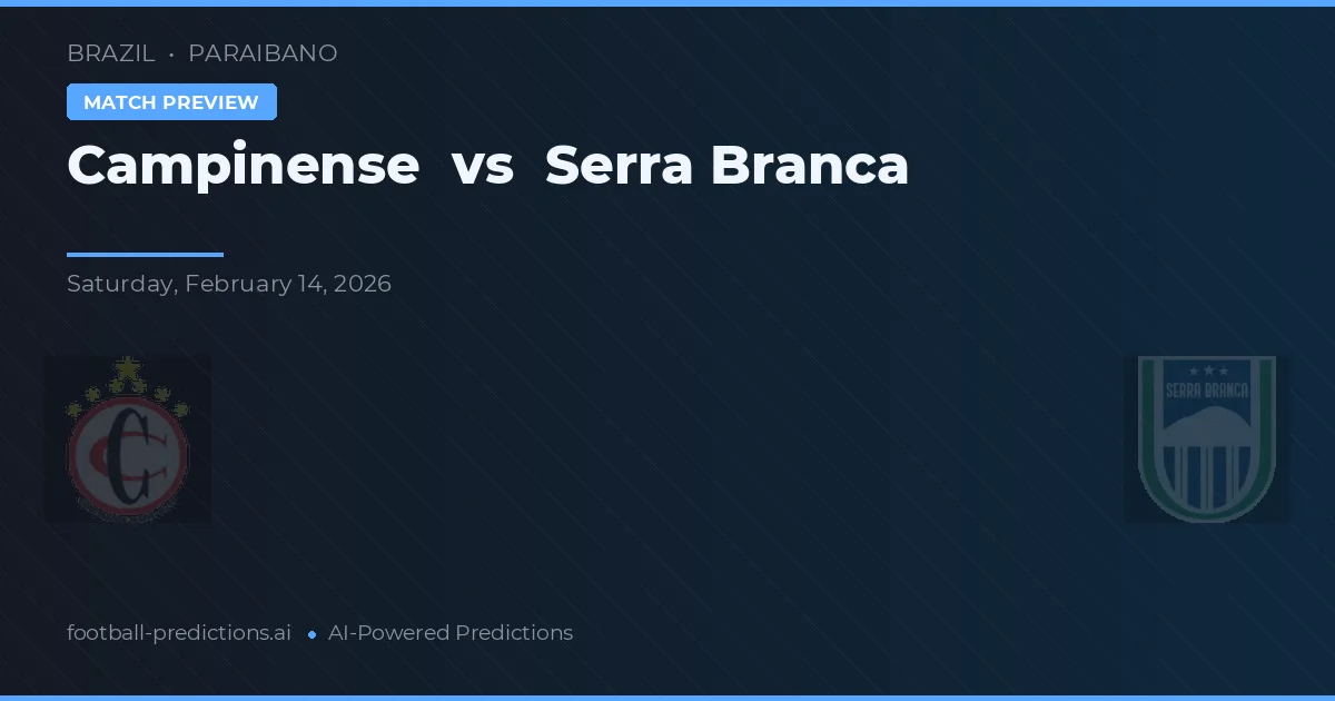 Campinense vs Serra Branca — typy i zapowiedź meczu