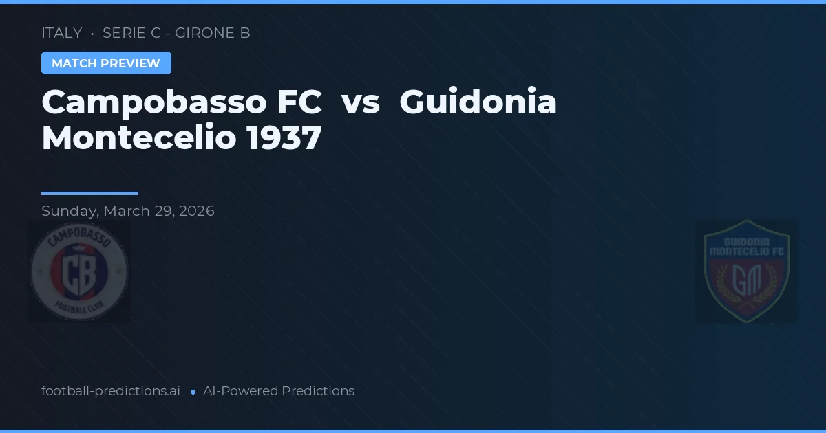 Campobasso vs Guidonia Montecelio 1937 — typy i zapowiedź meczu