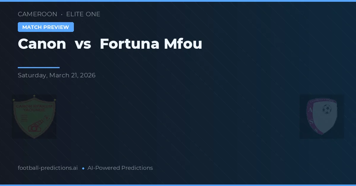 Canon vs Fortuna Mfou — typy i zapowiedź meczu