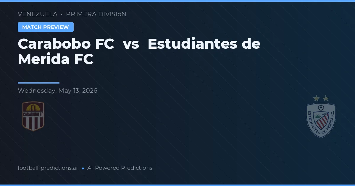 Carabobo FC vs Estudiantes de Mérida FC — typy i zapowiedź meczu