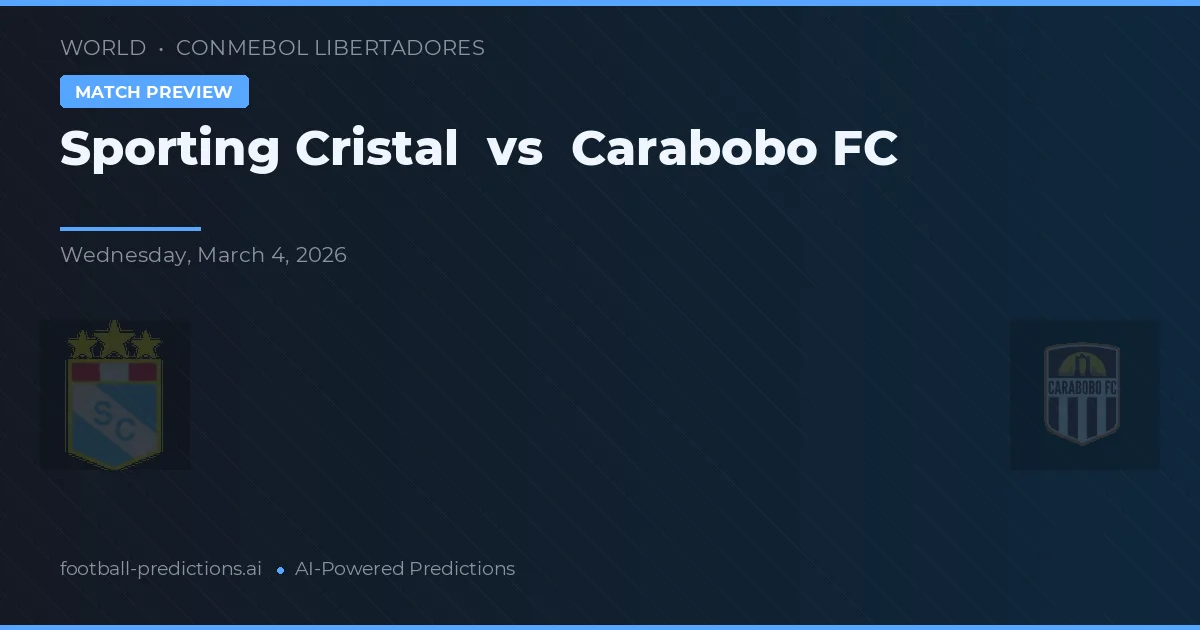 Sporting Cristal vs Carabobo FC — typy i zapowiedź meczu
