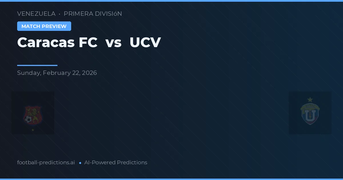 Caracas FC vs UCV — typy i zapowiedź meczu